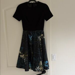 Ted Baker London Black Dress with Floral Accents